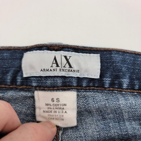 Armani Exchange Women's Denim Jeans Size 6 S (30x30) Straight Low Rise - Picture 3 of 7
